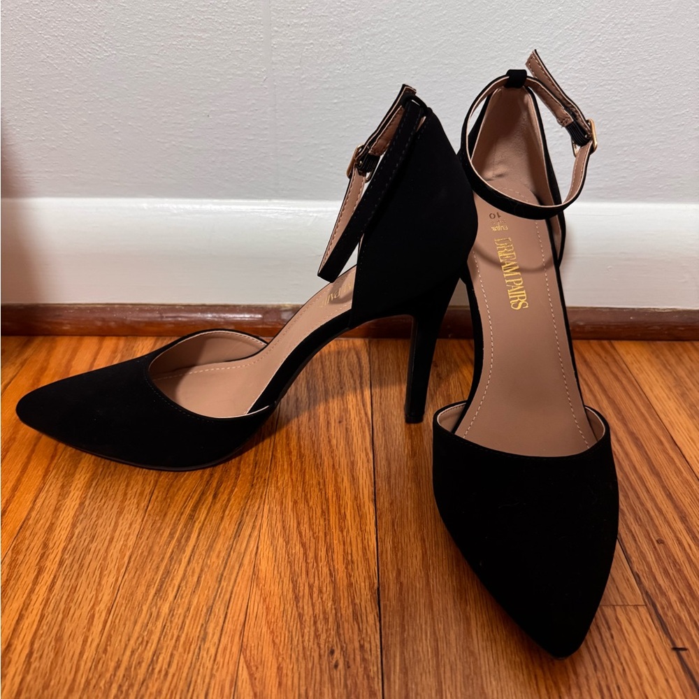 Pointed Toe Ankle-Strap Pumps